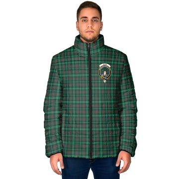 Ross Hunting Modern Tartan Padded Jacket with Family Crest