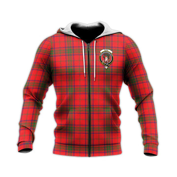 Ross Modern Tartan Knitted Hoodie with Family Crest