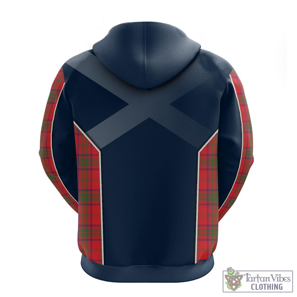 Tartan Vibes Clothing Ross Modern Tartan Hoodie with Family Crest and Lion Rampant Vibes Sport Style