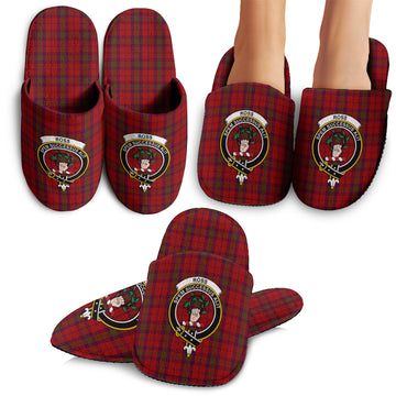 Ross Old Tartan Home Slippers with Family Crest