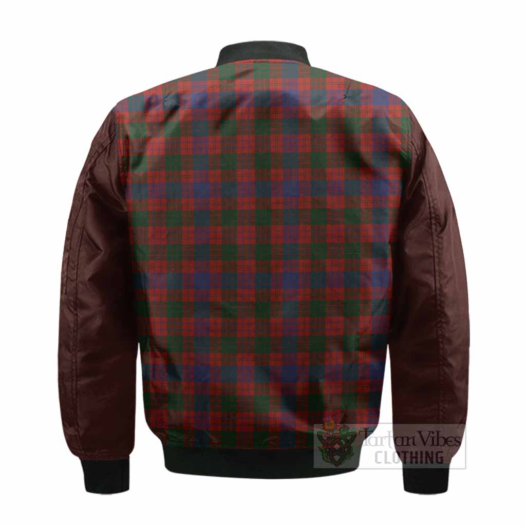 Ross Tartan Accent Bomber Jacket with Family Crest
