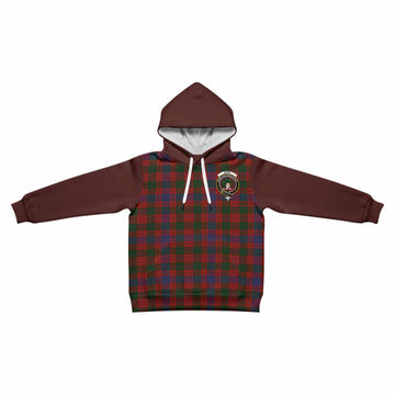 Ross Tartan Accent Kid Hoodie with Family Crest
