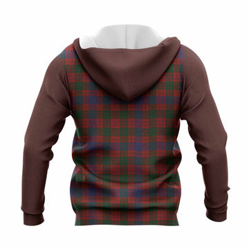 Ross Tartan Accent Knitted Hoodie with Family Crest