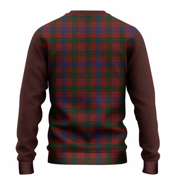 Ross Tartan Accent Knitted Sweater with Family Crest