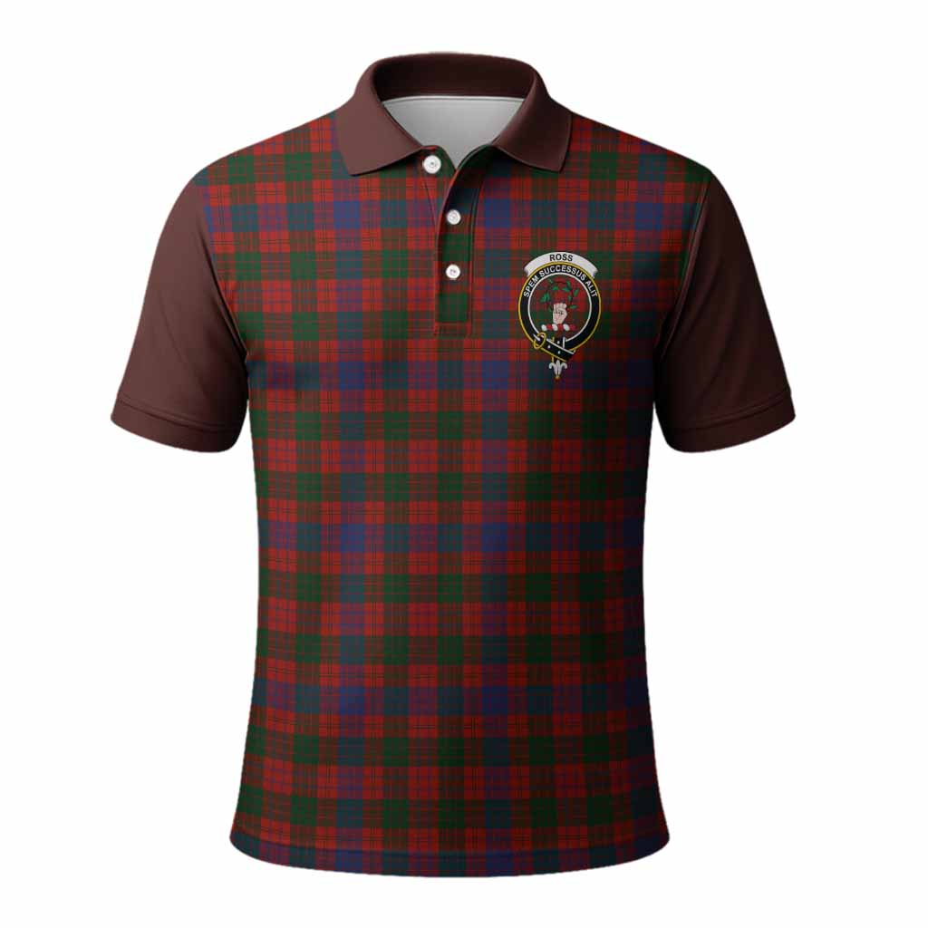 Ross Tartan Accent Polo Shirt with Family Crest