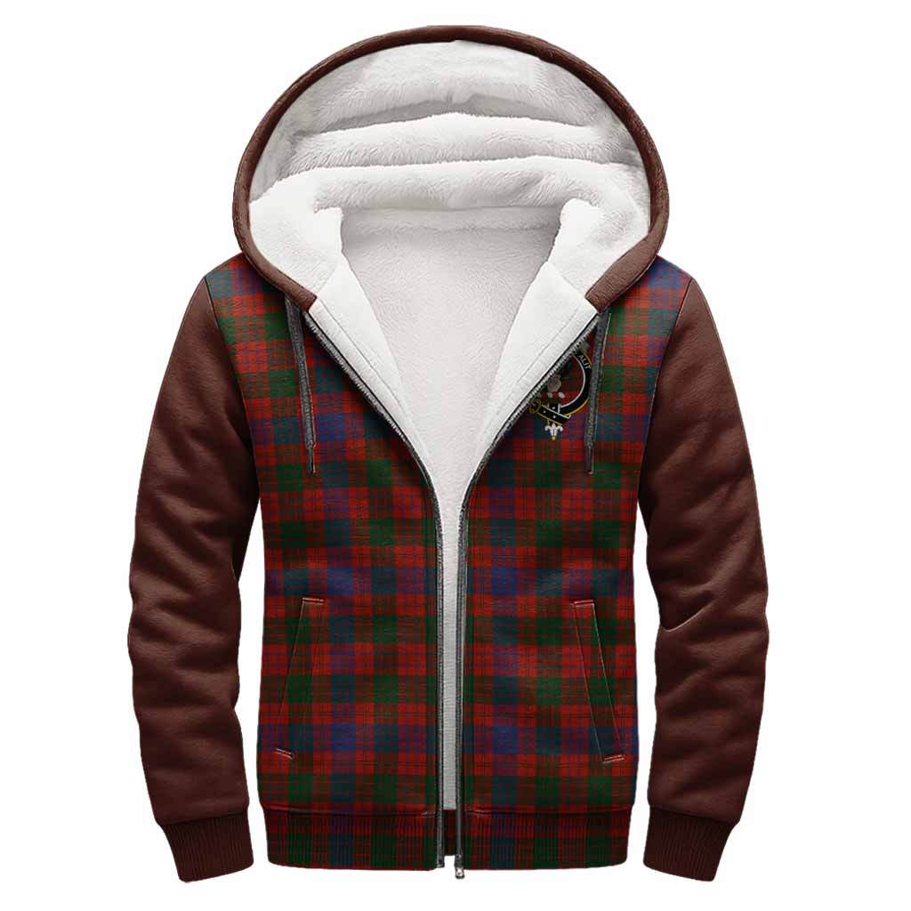 Ross Tartan Accent Sherpa Hoodie with Family Crest