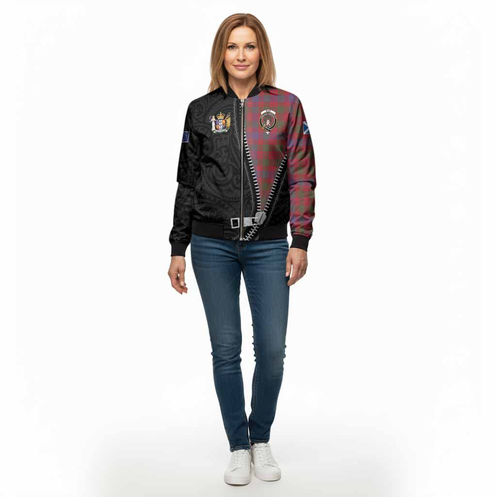 Ross Tartan Bomber Jacket New Zealand Pattern Unique Zipper Stylized