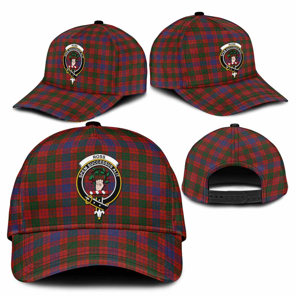 Ross Tartan Classic Cap with Family Crest