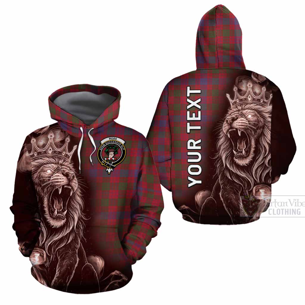 Ross Tartan Cotton Hoodie Roaring Lion Heritage