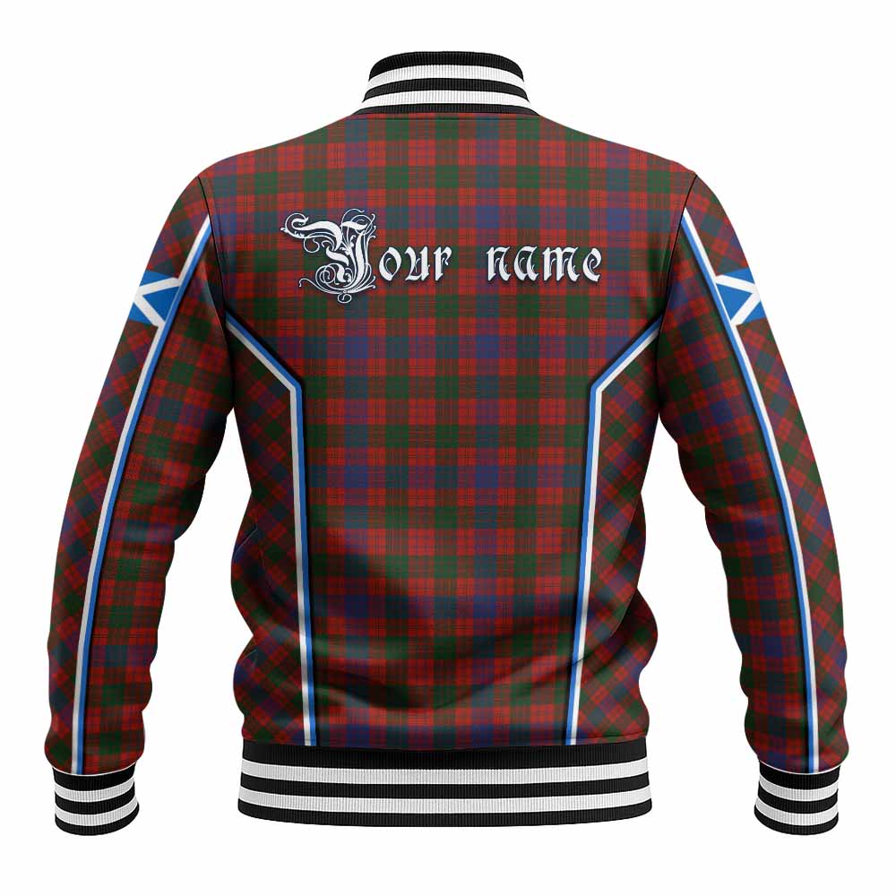 Ross Tartan Crest Baseball Jacket Scotland Coat of Arm Flag Style - Tartan Vibes Clothing