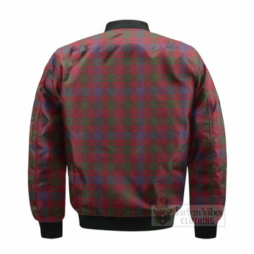 Ross Tartan Crest Bomber Jacket Ferocious Lion Style
