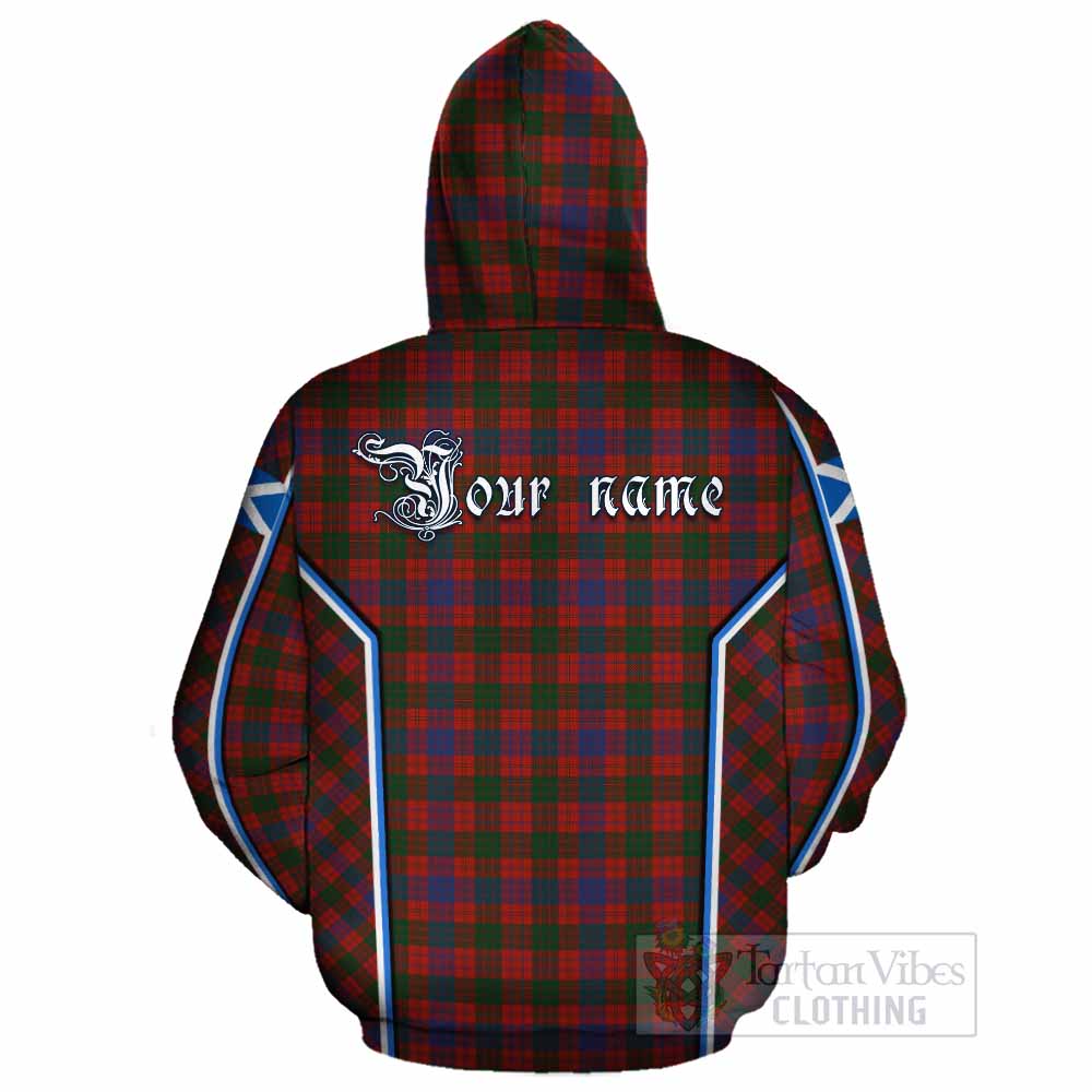 Ross Tartan Crest Cotton Hoodie Scotland Coat of Arm Flag Style - Tartan Vibes Clothing