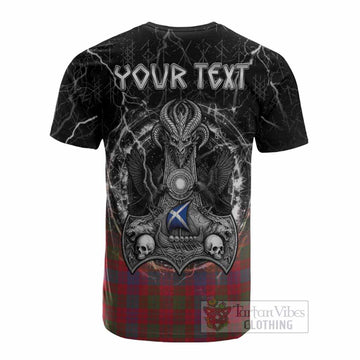Ross Tartan Crest Cotton T-shirt Celtic Odin's Raven Legacy