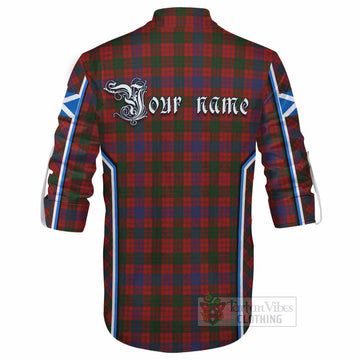 Ross Tartan Crest Ghillie Kilt Shirt Scotland Coat of Arm Flag Style