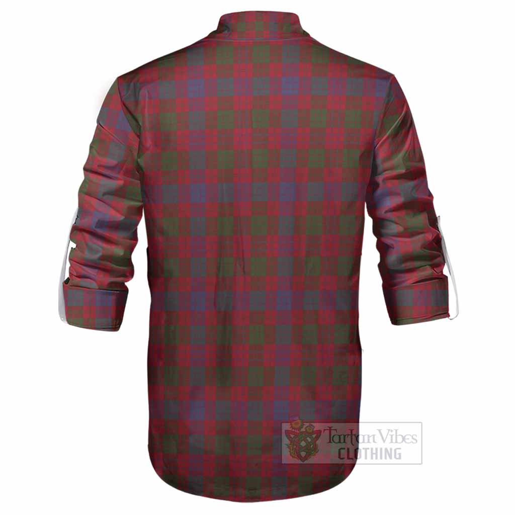 Ross Tartan Crest Ghillie Shirt Ferocious Lion Style