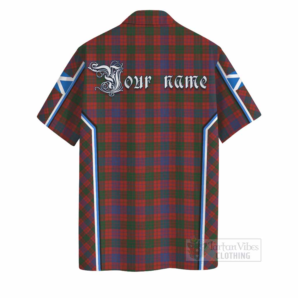 Ross Tartan Crest Hawaiian Shirt Scotland Coat of Arm Flag Style - Tartan Vibes Clothing