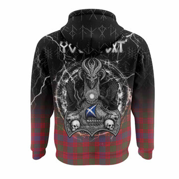 Ross Tartan Crest Hoodie Celtic Odin's Raven Legacy