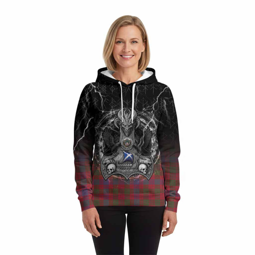 Ross Tartan Crest Hoodie Celtic Odin's Raven Legacy