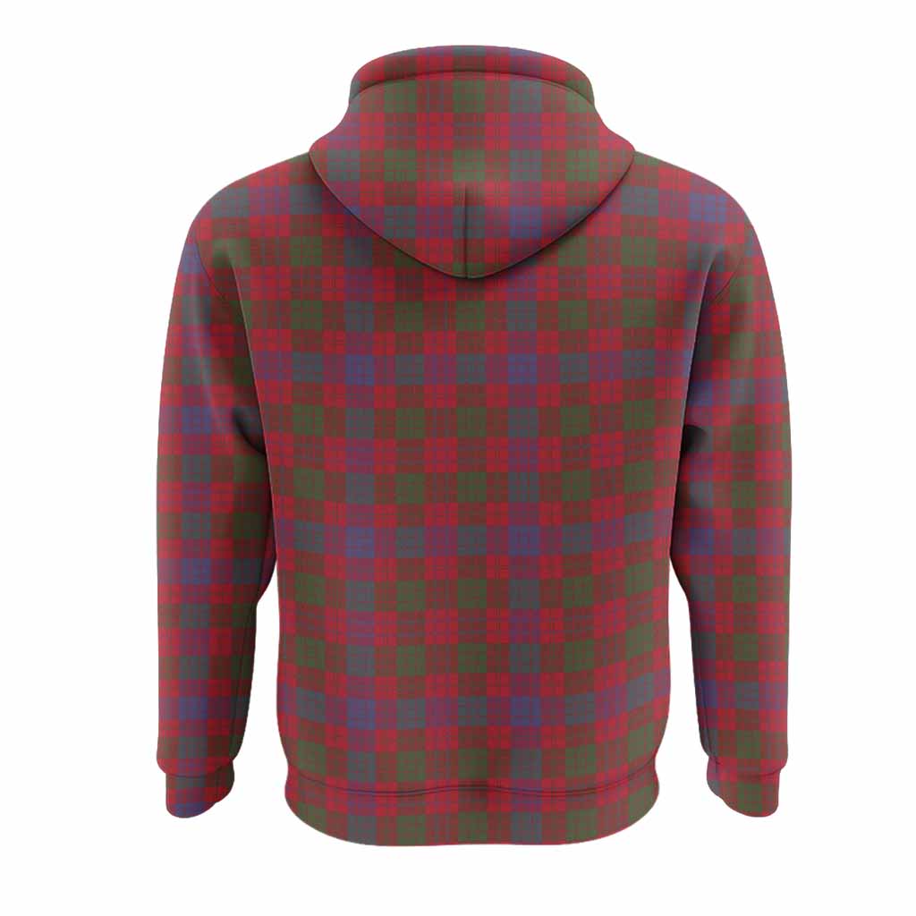 Ross Tartan Crest Hoodie Ferocious Lion Style