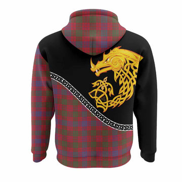 Ross Tartan Crest Hoodie Legendary Dragon Knot Half Style