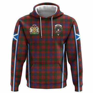 Ross Tartan Crest Hoodie Scotland Coat of Arm Flag Style - Tartan Vibes Clothing