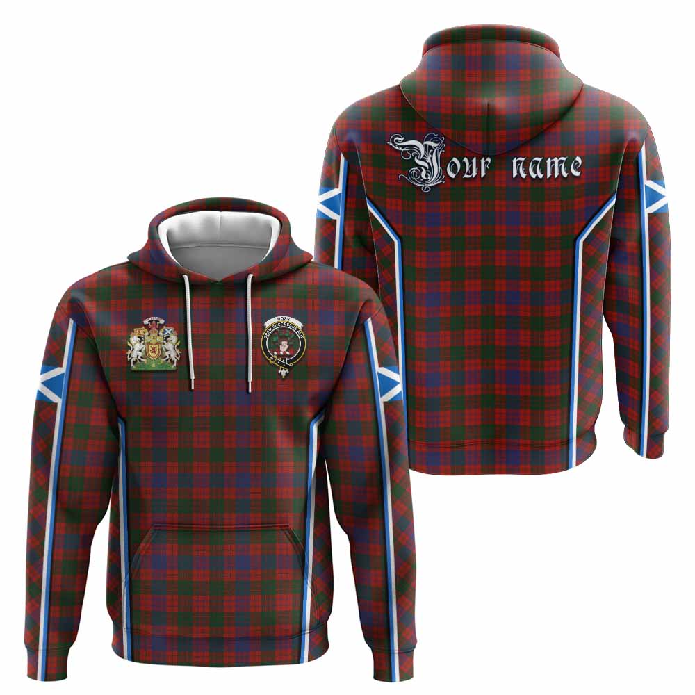 Ross Tartan Crest Hoodie Scotland Coat of Arm Flag Style - Tartan Vibes Clothing