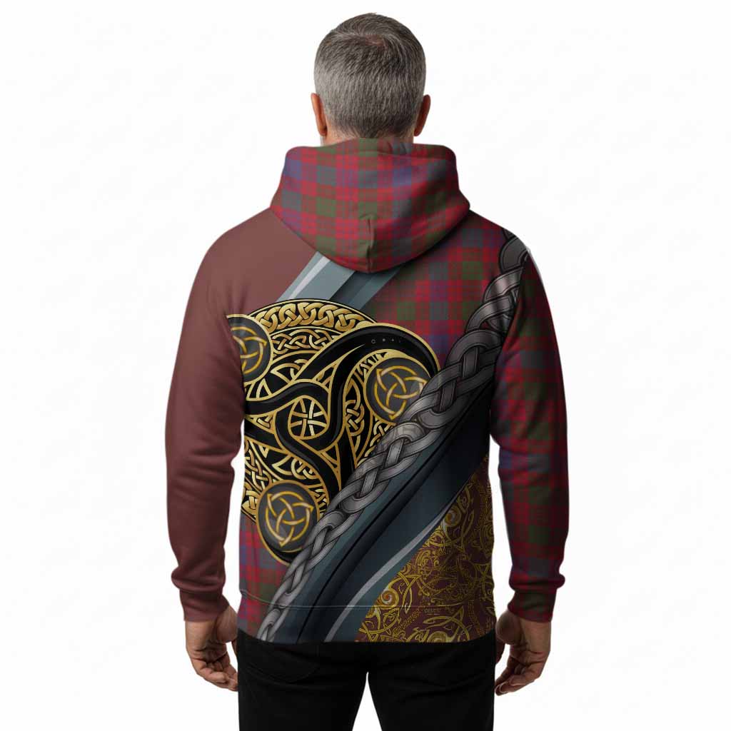 Ross Tartan Crest Hoodie Scottish Triskele Celtic
