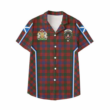 Ross Tartan Crest Kid Hawaiian Shirt Scotland Coat of Arm Flag Style - Tartan Vibes Clothing