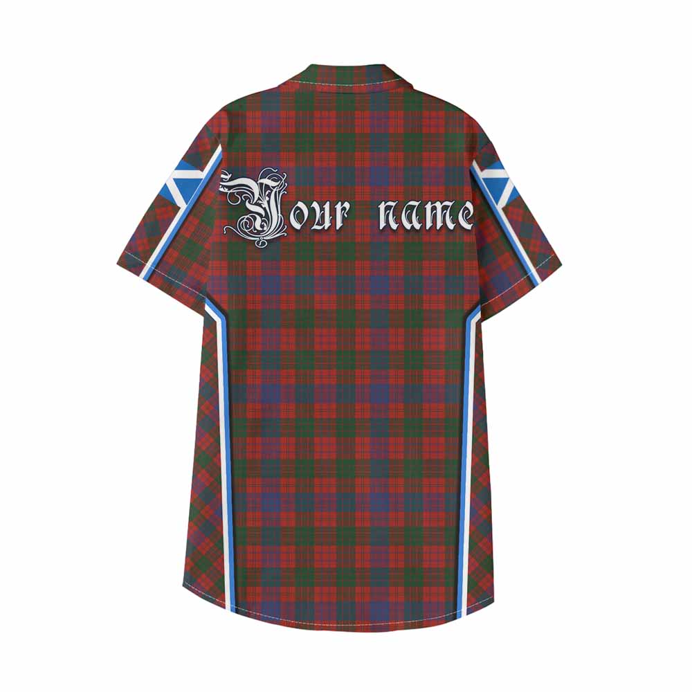 Ross Tartan Crest Kid Hawaiian Shirt Scotland Coat of Arm Flag Style - Tartan Vibes Clothing