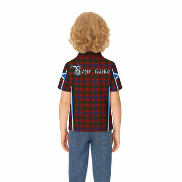 Ross Tartan Crest Kid Polo Shirt Scotland Coat of Arm Flag Style - Tartan Vibes Clothing