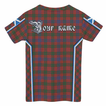Ross Tartan Crest Kid T-shirt Scotland Coat of Arm Flag Style - Tartan Vibes Clothing
