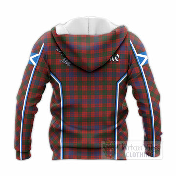 Ross Tartan Crest Knitted Hoodie Scotland Coat of Arm Flag Style - Tartan Vibes Clothing