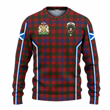 Ross Tartan Crest Knitted Sweater Scotland Coat of Arm Flag Style - Tartan Vibes Clothing