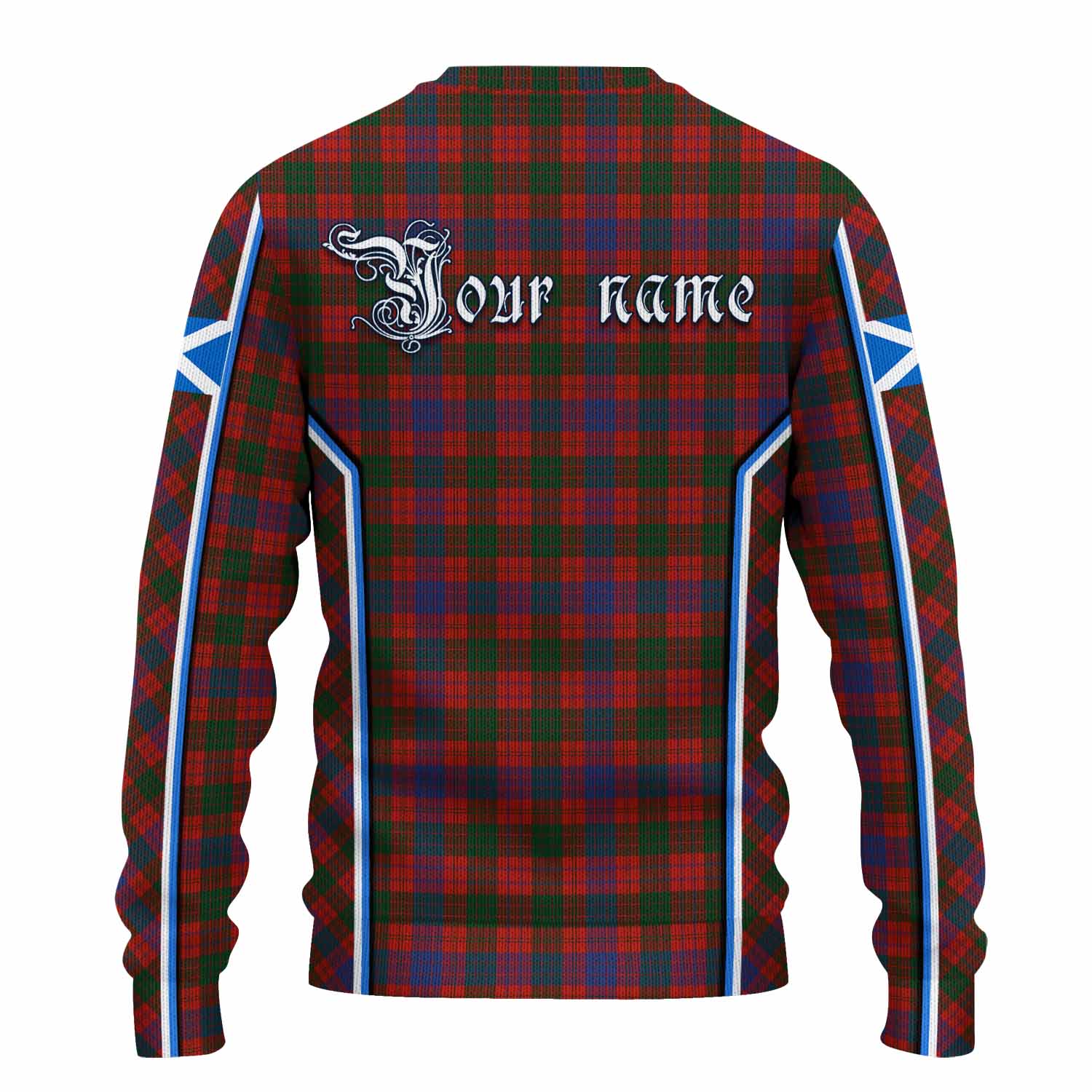 Ross Tartan Crest Knitted Sweater Scotland Coat of Arm Flag Style - Tartan Vibes Clothing
