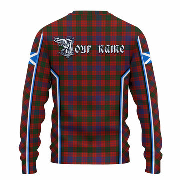 Ross Tartan Crest Knitted Sweater Scotland Coat of Arm Flag Style - Tartan Vibes Clothing