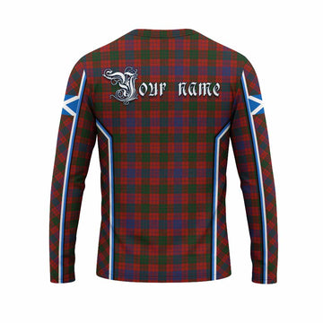 Ross Tartan Crest Long Sleeve T-Shirt Scotland Coat of Arm Flag Style - Tartan Vibes Clothing