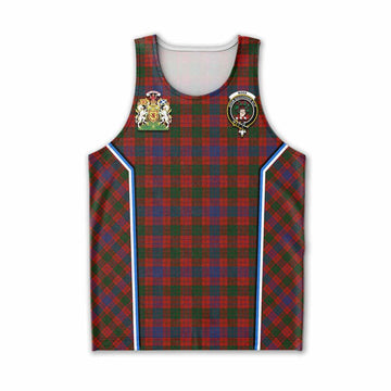 Ross Tartan Crest Men Tank Top Scotland Coat of Arm Flag Style - Tartan Vibes Clothing