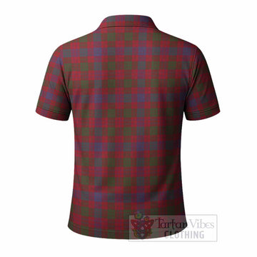 Ross Tartan Crest Polo Shirt Ferocious Lion Style