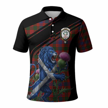 Ross Tartan Crest Polo Shirt Scottish Lion Rampant Thistle Kid - Tartan Vibes Clothing