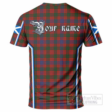Ross Tartan Crest T-shirt Scotland Coat of Arm Flag Style - Tartan Vibes Clothing