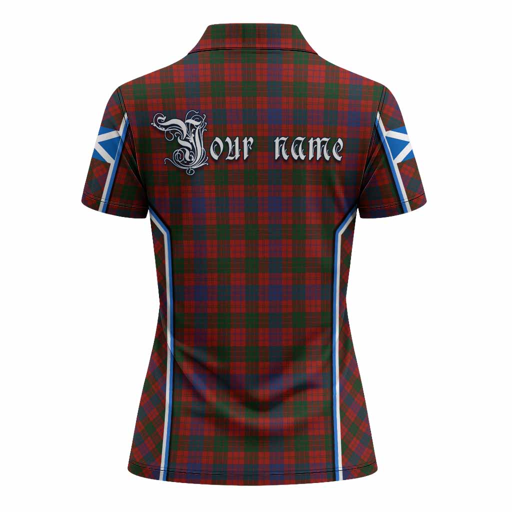 Ross Tartan Crest Women's Polo Shirt Scotland Coat of Arm Flag Style - Tartan Vibes Clothing
