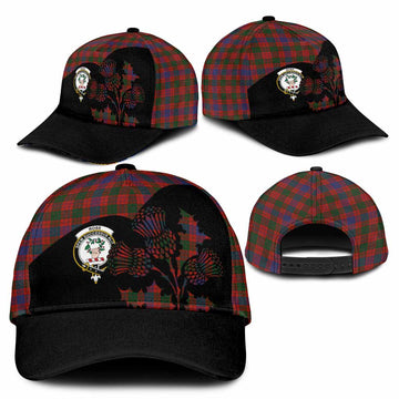 Ross Tartan Family Crest Classic Cap Scotland Thistle Floral Flag Style