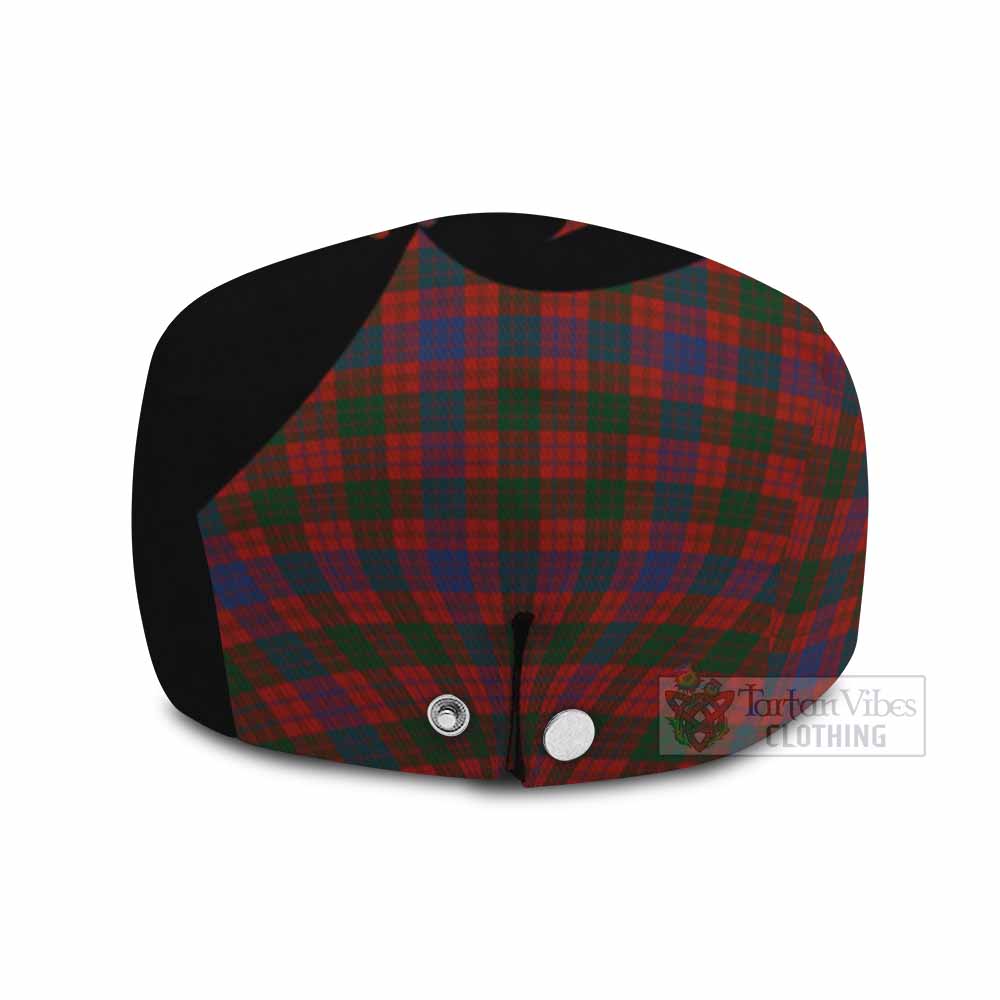 Ross Tartan Family Crest Flat Cap, Jeff Cap Scotland Thistle Floral