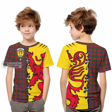 Ross Tartan Family Crest Kid T-shirt Lion Rampant Honor