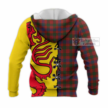 Ross Tartan Family Crest Knitted Hoodie Lion Rampant Honor - Tartan Vibes Clothing