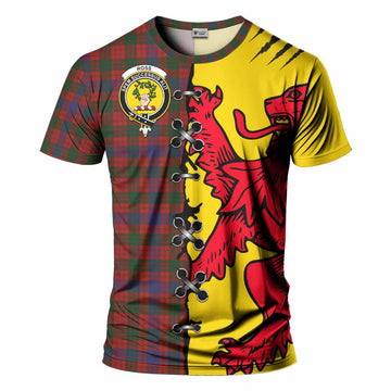 Ross Tartan Family Crest T-shirt Lion Rampant Honor - Tartan Vibes Clothing