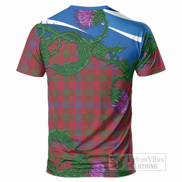Ross Tartan Family Crest T-Shirt Thistle in Minimalism
