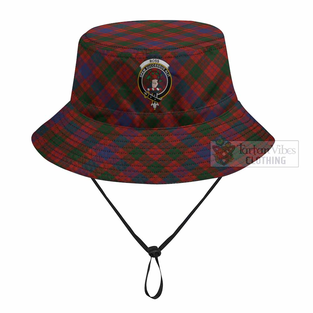 Ross Tartan Fishing Hat with Family Crest