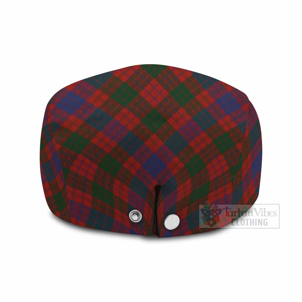 Ross Tartan Flat Cap, Jeff Cap Cross Style with Family Crest - Tartan Vibes Clothing