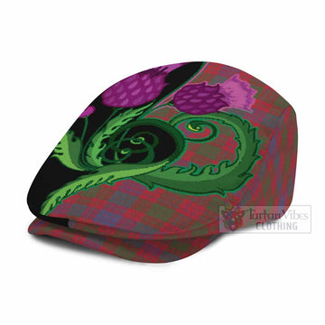 Ross Tartan Flat Cap, Jeff Cap Traditional Scottish Thistle